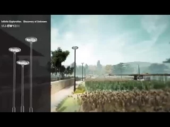 Lámparas de jardín solares de color cambiante RGB LED Lámparas de jardín de energía solar 800w Para patio del patio