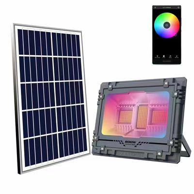 IP65 Rgb Tri Color Solar 60w Luz de Inundación Led con Reflector Exterior de Música