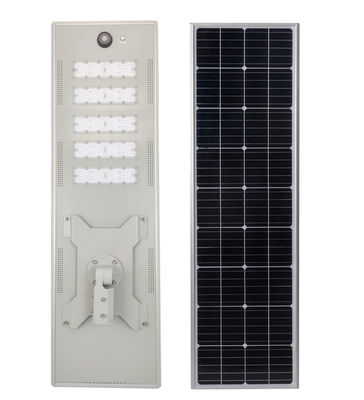 6-8M de altura todo en uno luces solares de calle con atenuación de tiempo y batería LifePO4 de 12.8V/42000mAH