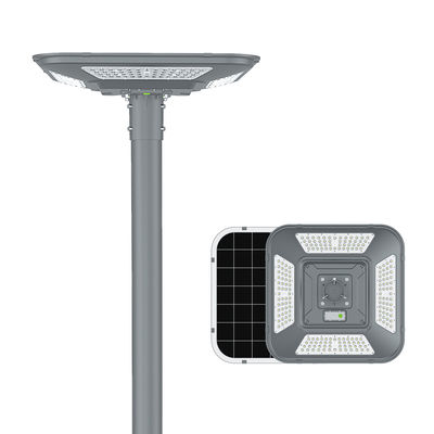 Lámpara de carretera solar integrada en una sola luz de jardín solar Casas de acero galvanizado