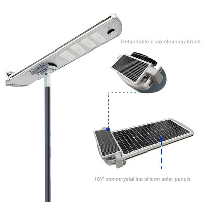 8 metros LED Smart Solar Street Light Jardín exterior Ip65 auto limpieza de limpieza automática