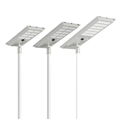 Luz de calle solar LED para exteriores todo en uno de aluminio, farola privada