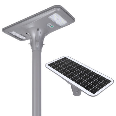 Lámpara solar de calle LED todo en uno para exteriores con atenuación automática, control remoto e impermeable